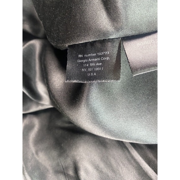 Vintage Giorgio Armani Tuxedo Jacket 42R Black Wool Silk Lined Formal Italy - Picture 13 of 16